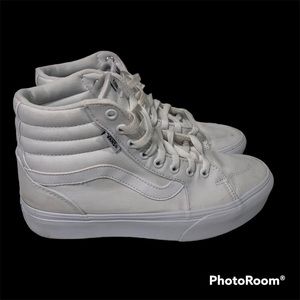 Vans Sk-8 High Top Women's Triple White High Top Sneakers Shoes  8.5